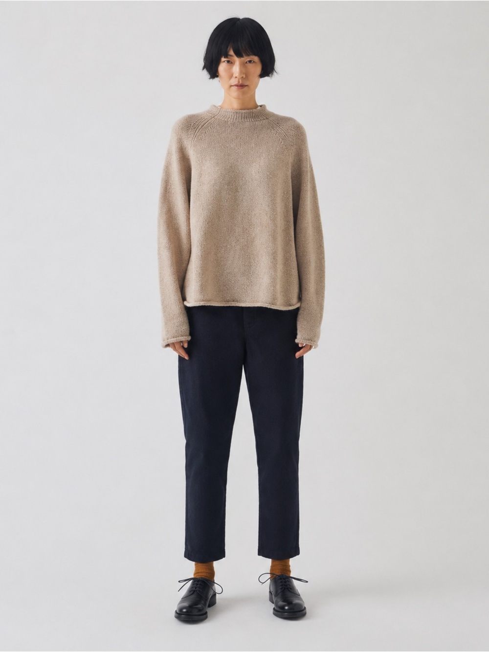Scotch & Soda Cropped Stretch Wool Blend Pull-On Pants Navy Large